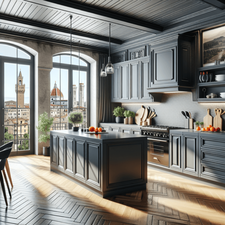 anthrazitfarbene Mediterrane Küche-Köln