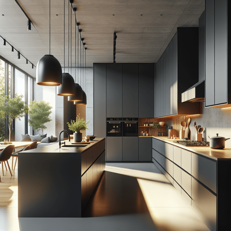 anthrazitfarbene Minimalismus Küche-Köln