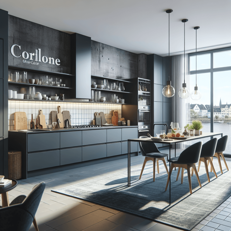anthrazitfarbene einzeilige Küche-Köln
