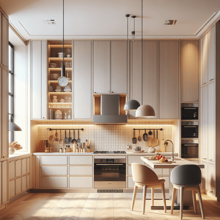 beige Freistehende Küche-Köln