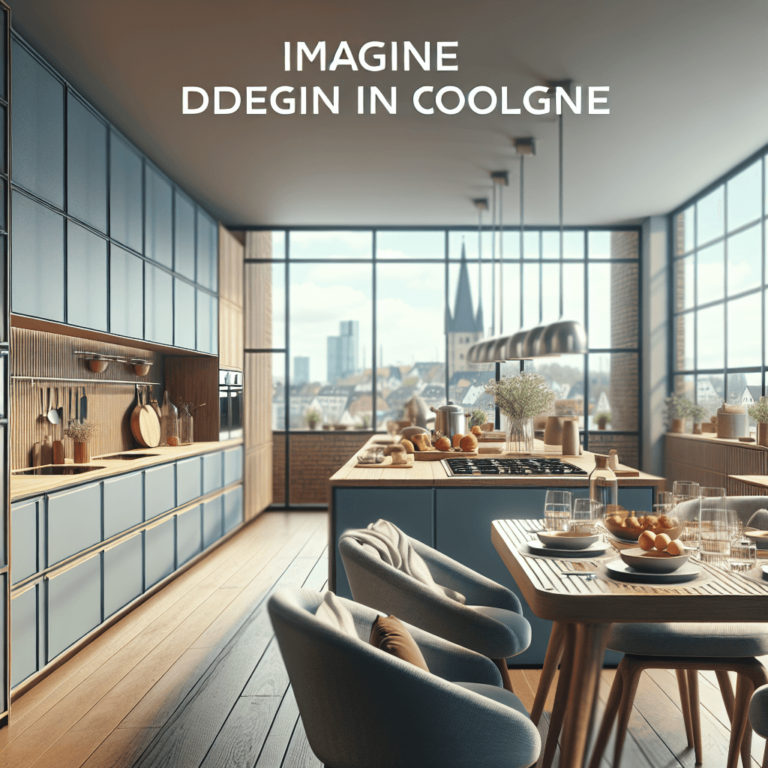 blaue Design Küche-Köln