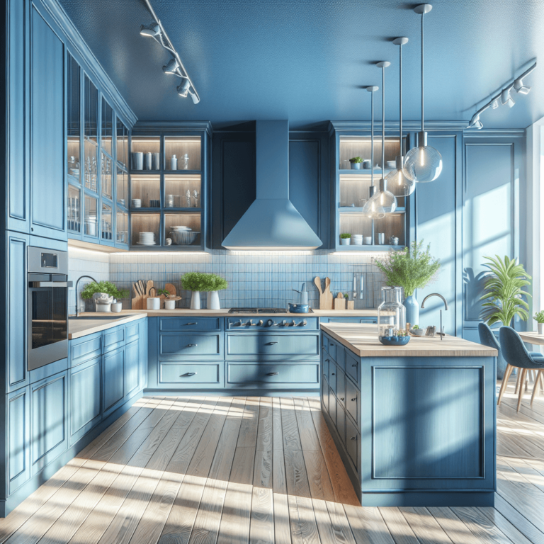 blaue Komplett Küche-Köln