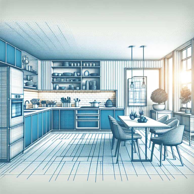 blaue einzeilige Küche-Köln