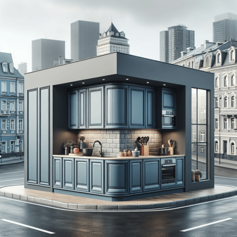 blaugraue Eck-Küche-Köln