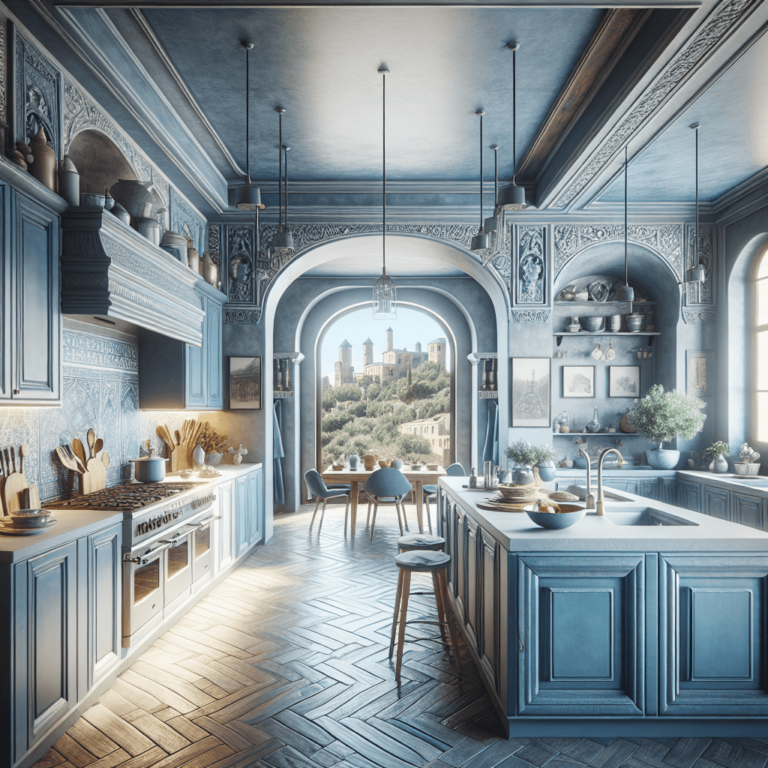 blaugraue Mediterrane Küche-Köln