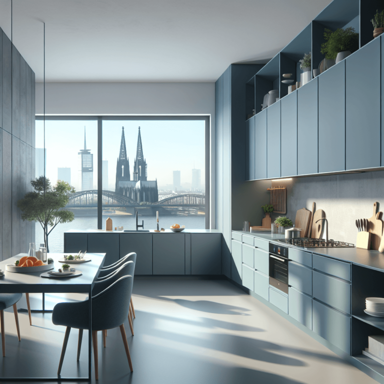 blaugraue Modulare Küche-Köln