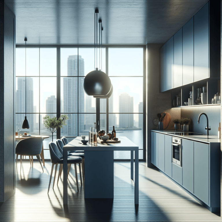 blaugraue Singleküche-Köln