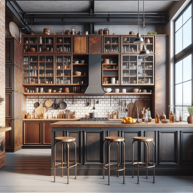 braune Industrial Style Küche-Köln