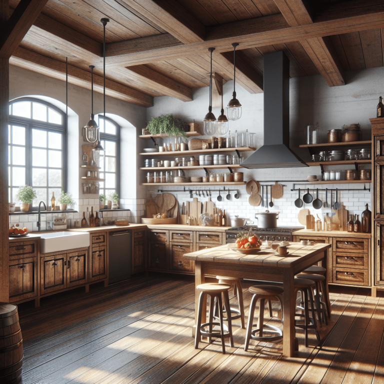 braune Küche im Bauernhausstil-Köln