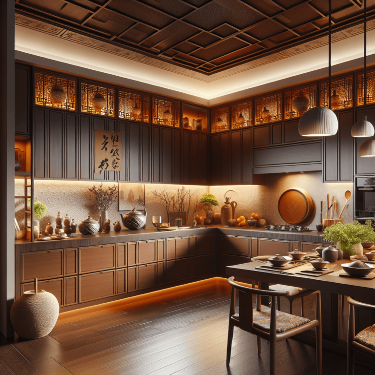 braune Küche im asiatischen Stil-Köln