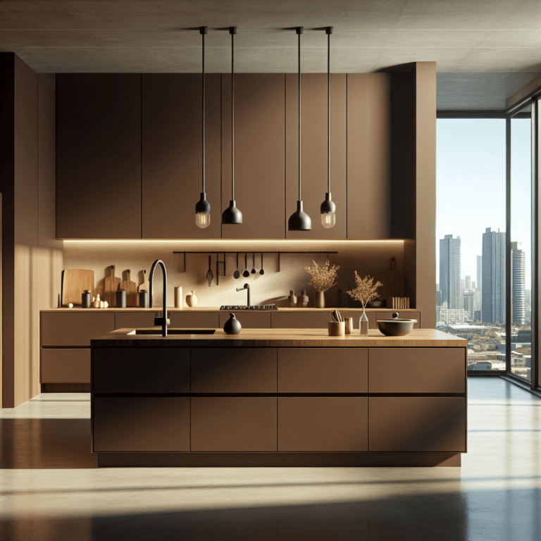 braune Minimalismus Küche-Köln