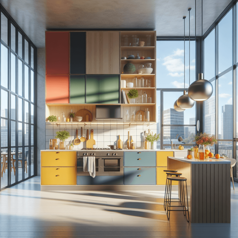 bunte Küche im skandinavischen Stil-Köln