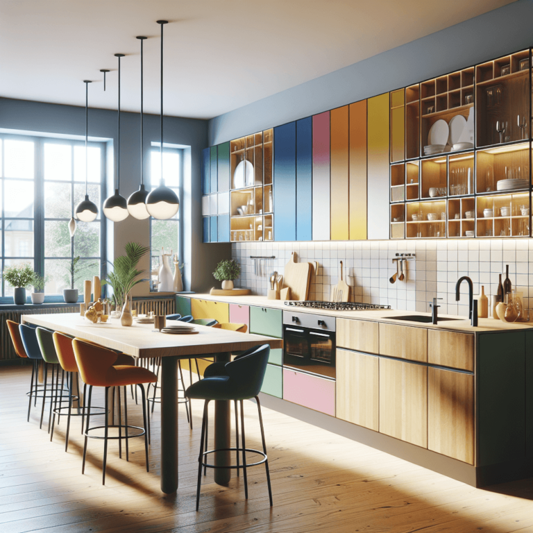 bunte einzeilige Küche-Köln