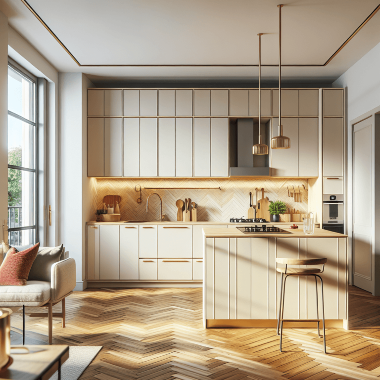 cremefarbene Freistehende Küche-Köln