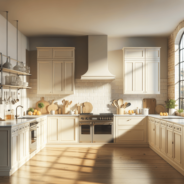 cremefarbene Industrielle Küche-Köln