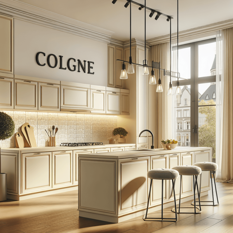 cremefarbene Küche im asiatischen Stil-Köln