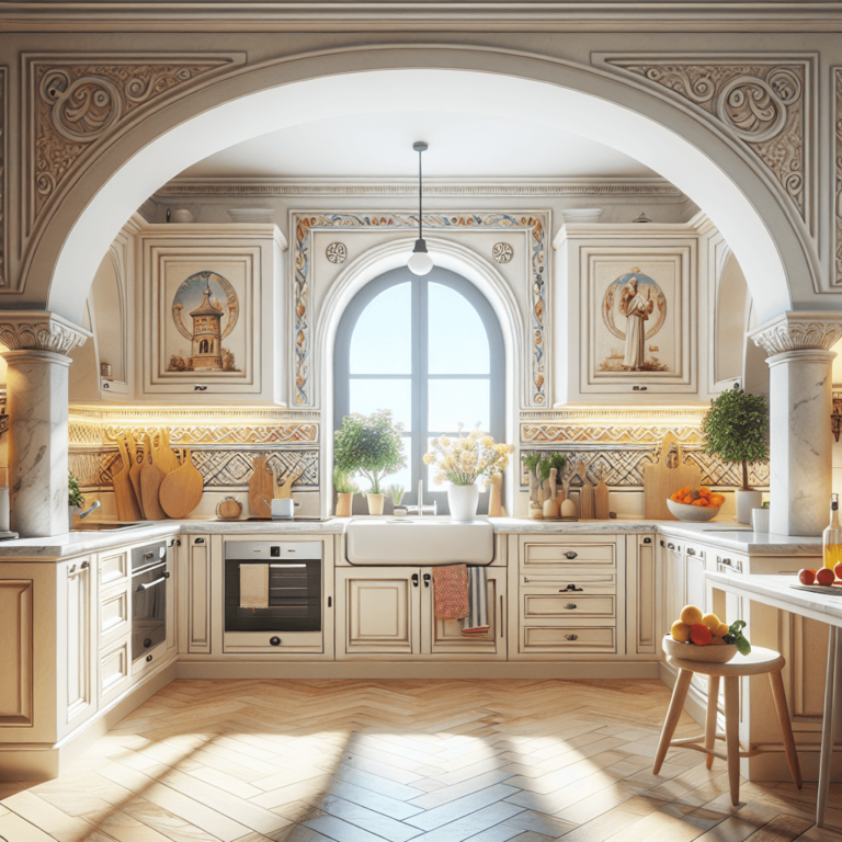 cremefarbene Mediterrane Küche-Köln