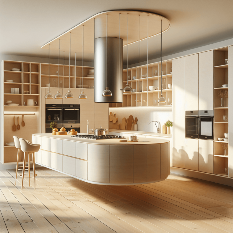 cremefarbene Schwebende Küche-Köln