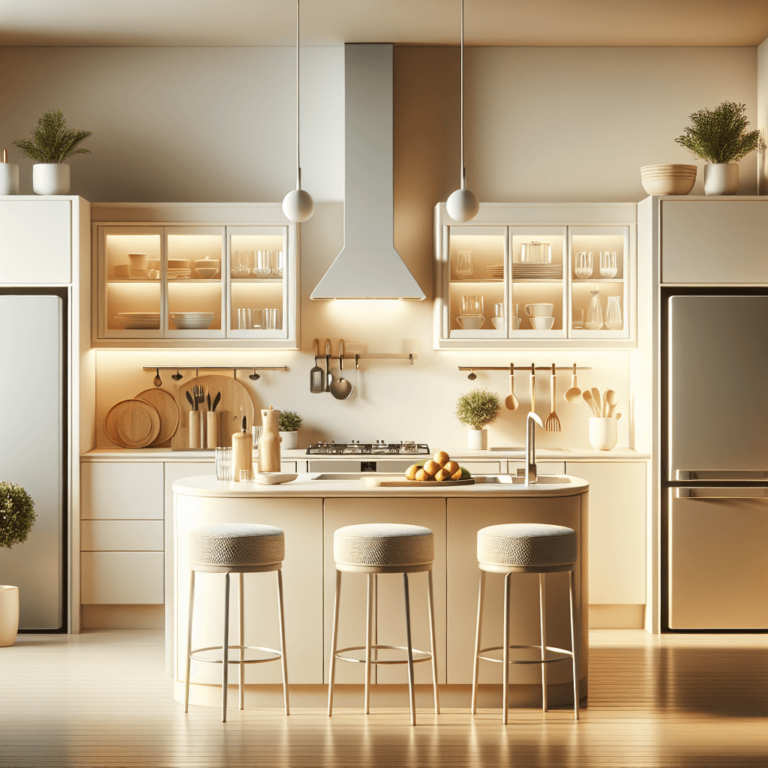 cremefarbene einzeilige Küche-Köln