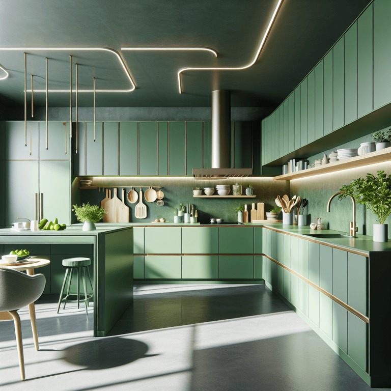 grüne Anrichte Küche-Köln