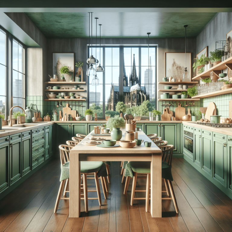 grüne Boho Style Küche-Köln
