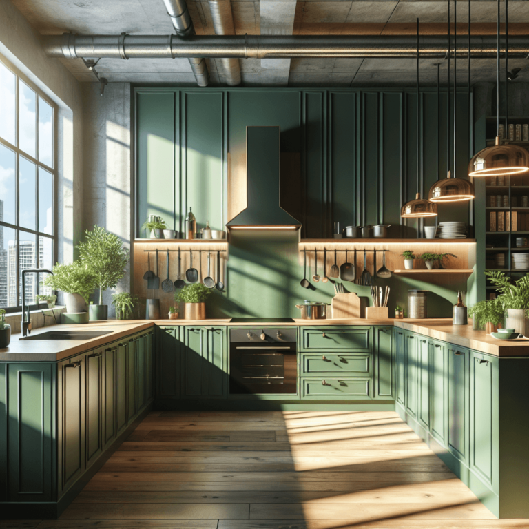 grüne Industrielle Küche-Köln