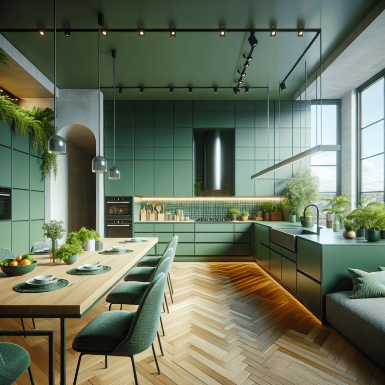 grüne Komplett Küche-Köln