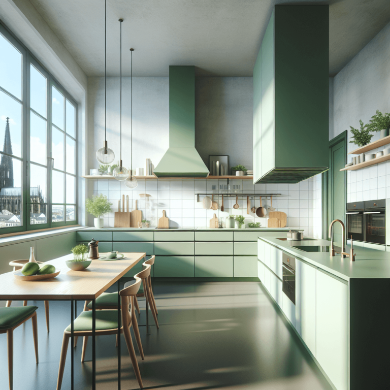 grüne Minimalismus Küche-Köln