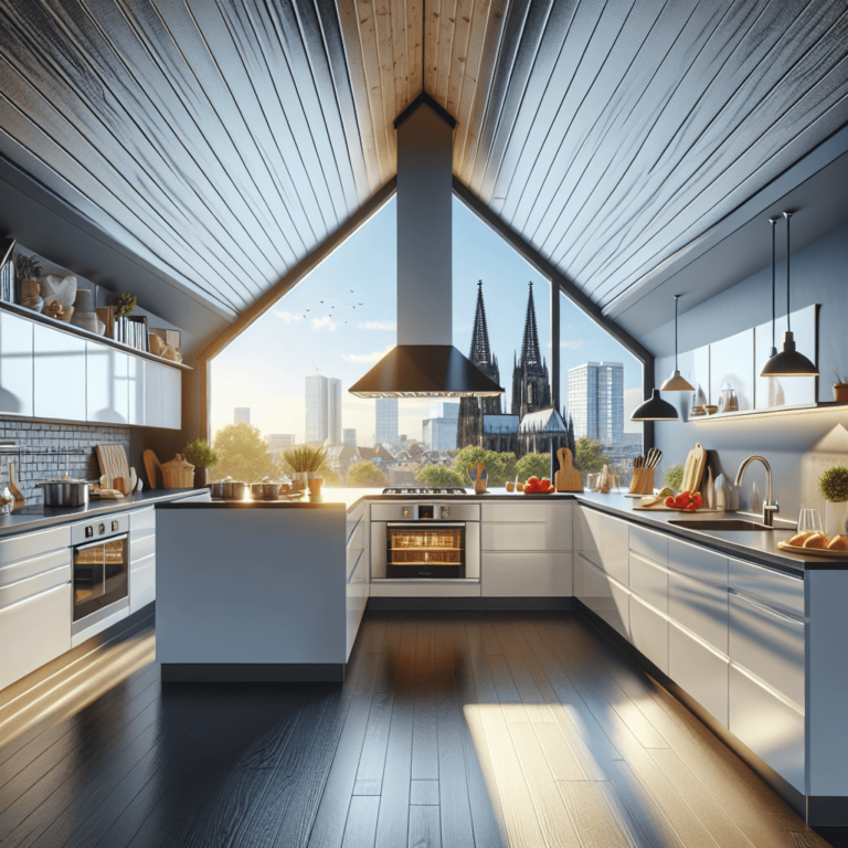 hochglanz Küche für Dachschräge-Köln