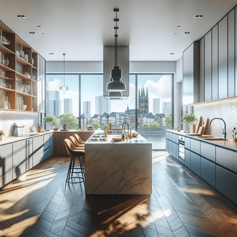 hochglanz einzeilige Küche-Köln