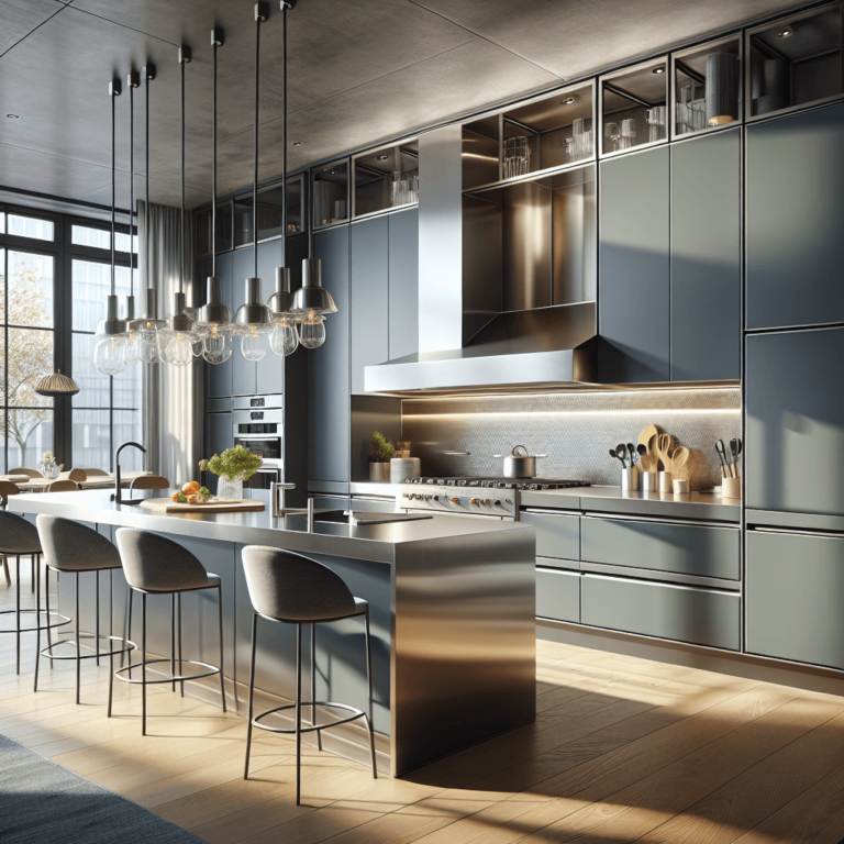 matte Küche mit Stahlakzenten-Köln