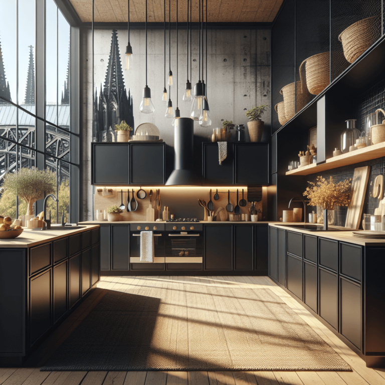 schwarze Boho Style Küche-Köln