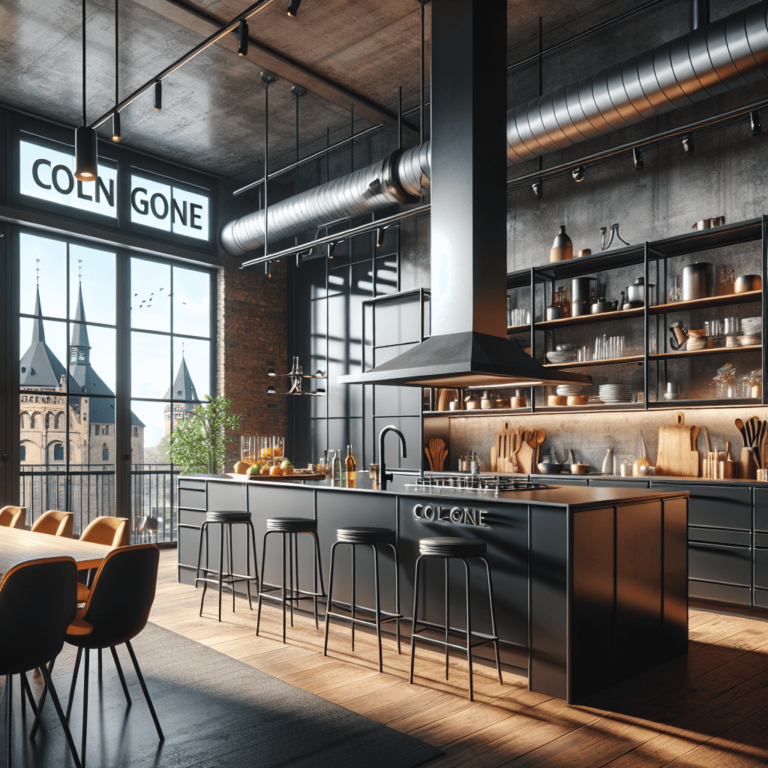 schwarze Industrielle Küche-Köln