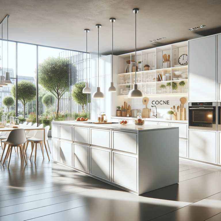 weiße Freistehende Küche-Köln