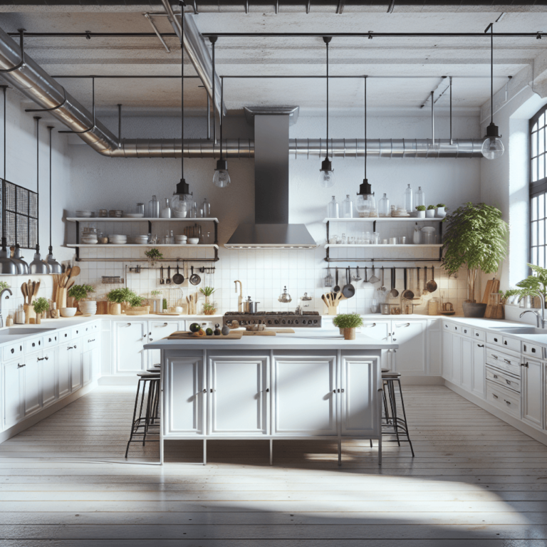 weiße Industrial Style Küche-Köln
