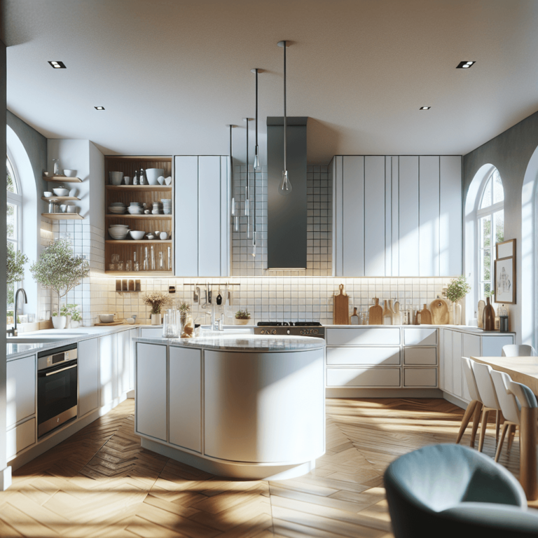 weiße Küche in U-Form-Köln